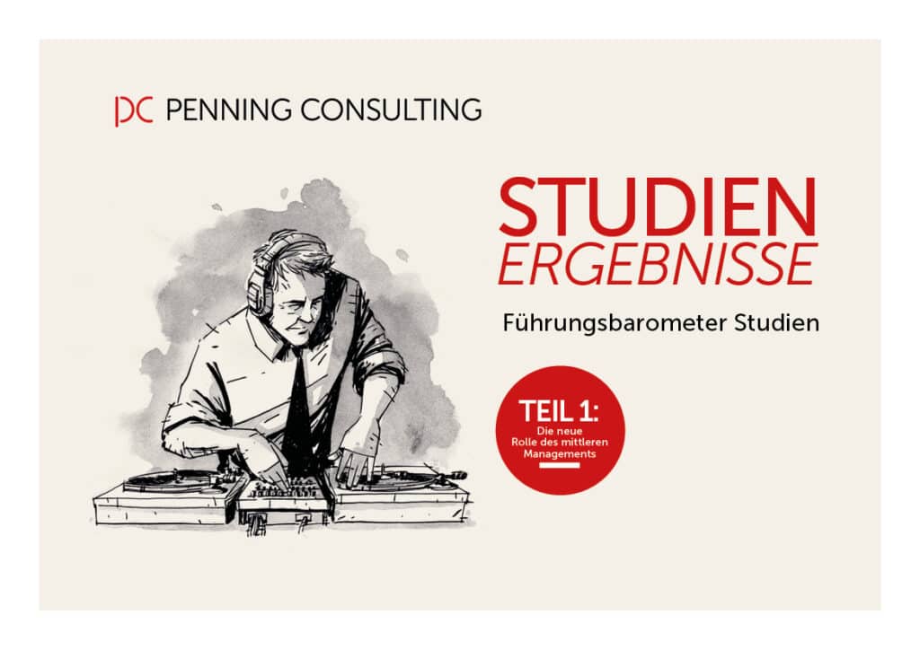 Illustration eines DJs neben Studienergebnissen von Penning Consulting